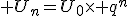 3$ U_n=U_0\time q^n