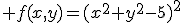 3$ f(x,y)=(x^2+y^2-5)^2