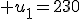 3$ u_1=230