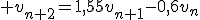 3$ v_{n+2}=1,55v_{n+1}-0,6v_n