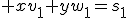 3$ xv_1+yw_1=s_1