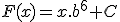 3$F(x)=x.b^6+C
