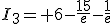 3$I_3= 6-\frac{15}{e}-\frac{1}{e}
