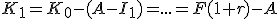 3$K_1=K_0-(A-I_1)=...=F(1+r)-A