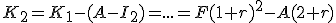 3$K_2=K_1-(A-I_2)=...=F(1+r)^2-A(2+r)