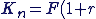 3$K_n=F(1+r)^n-A\frac{(1+r)^n-1}{r}