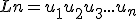 3$Ln = u_1 + u_2 + u_3 +...+ u_n