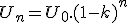 3$U_n=U_0.(1-k)^n