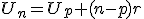 3$U_n=U_p+(n-p)r