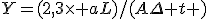 3$Y=(2,3\times aL)/(A\Delta t )