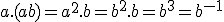 3$a.(ab)=a^2.b=b^2.b=b^3=b^{-1}
