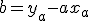 3$b = y_{a}-ax_{a}