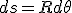 3$ds = R d\theta