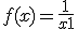 3$f(x) = \frac{1}{x+1}