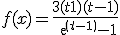 3$f(x) = \frac{3(t+1)(t-1)}{exp(t-1)-1}