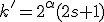 3$k'=2^{\alpha}(2s+1)