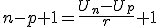 3$n-p+1=\frac{U_n-U_p}{r}+1