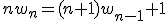 3$nw_n=(n+1)w_{n-1}+1
