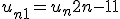 3$u_{n+1} = u_n + 2n - 11