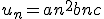 3$u_n = an^2 + bn + c