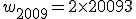 3$w_{2009}=2\times 2009 + 3