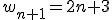 3$w_{n+1}=2n+3