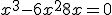 3$x^3 - 6x^2 + 8x = 0