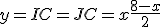 3$y = IC = JC = x+\frac{8-x}{2}