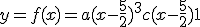3$y = f(x) = a(x-\frac{5}{2})^3 + c(x-\frac{5}{2}) + 1