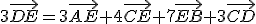 3\vec{DE}=3\vec{AE}+4\vec{CE}+7\vec{EB}+3\vec{CD}