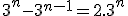 3^{n}-3^{n-1} = 2.3^n
