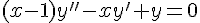 4$(x-1)y''-xy'+y=0