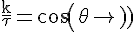 4$\rm\frac{k}{\tau}=cos(\theta)