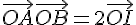 4$\vec{OA} + \vec{OB} = 2\vec{OI} 