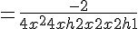 4$ = \frac{-2}{4x^2+4xh+2x+2x+2h+1}
