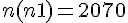 4$ n(n+1) = 2070