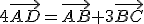 4\vec{AD}=\vec{AB}+3\vec{BC}