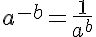 5$a^{-b}=\frac1{a^b}