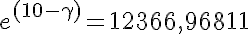 5$e^{(10-\gamma)}=12366,96811