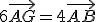 6 \vec{AG} = 4 \vec{AB}