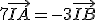 7\vec{IA}=-3\vec{IB}
