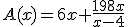 A(x)=6x+\frac{198x}{x-4}