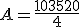 A = \frac{10 + 35 + 20 }{4}