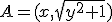 A=(x,\sqrt{y^2+1})