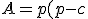 A=p(p-c)=\sqrt{p(p-c)}^2=\sqrt{p(p-c)(p-a)(p-b)}