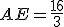 AE=\frac{16}{3}