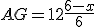 AG = 12\fr{6-x}{6}
