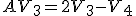 AV_3=2V_3 - V_4