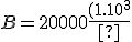 B=20000\frac{(1.10^3)-1}{0.10}