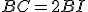 BC=2BI